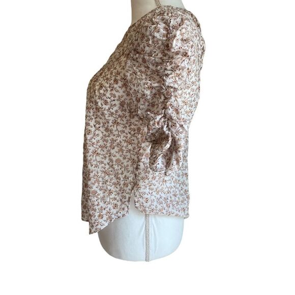 Veronica Beard Jeans Cotton Floral Boho Top Size XS NWOT - Picture 2 of 6